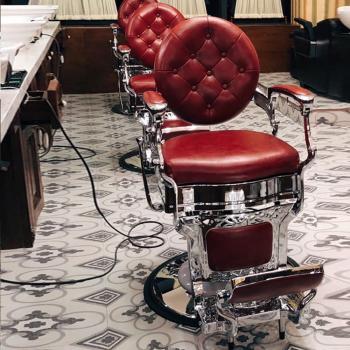Großhandel B2B Vintage Friseursalon Barber Shop Friseurstuhl schwenkbar Frisierstuhl Silber